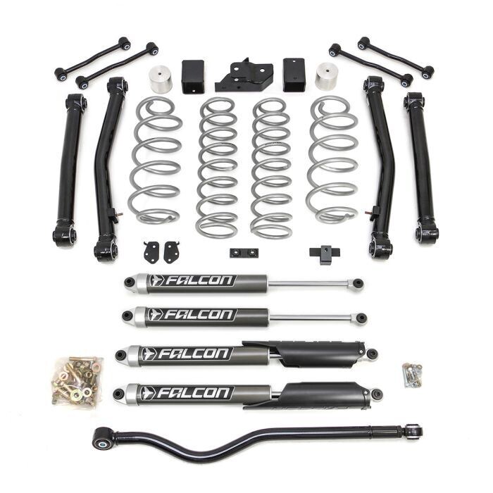 Ready Lift 3-4.5" Terrain Flex 4-Arm Kit With Falcon 2.1 Monotube Shocks 2018-2023 Jeep JL Wrangler