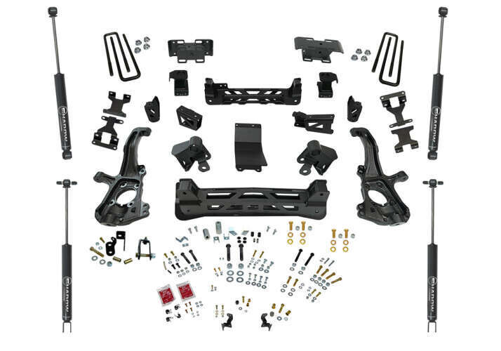 Superlift 6" Lift Kit 20-24 Silverado/Sierra 2500/3500HD 4WD - Knuckle Kit w/ Shadow Shocks