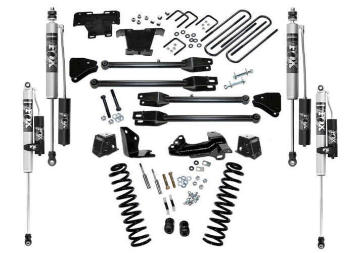 Superlift 4" Lift Kit w/ FOX 2.0 Reservoir Shocks 05-07 F250/350 4W Diesel w/ 4-Link Arms