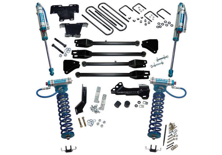 Superlift 4" King Ed 4-Link Lift Kit 17-22 F250/350 4WD w King Front Coilovers & Reservoir Rear Shocks