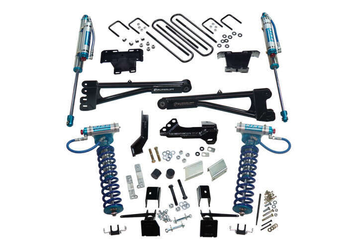 Superlift 4" King Ed Radius Arm Lift Kit 17-22 F250/350 4WD w King Front Coilovers & Reservoir Rear Shocks