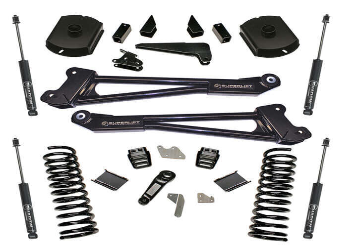 Superlift 4" Lift Kit 14-18 Ram 2500 4WD Diesel Replacement Radius Arms w/ SL Shocks