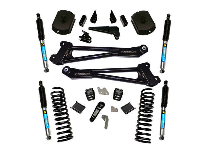 Superlift 4" Lift Kit 14-18 Ram 2500 4WD Diesel Replacement Radius Arms w/ Bilstein Shocks
