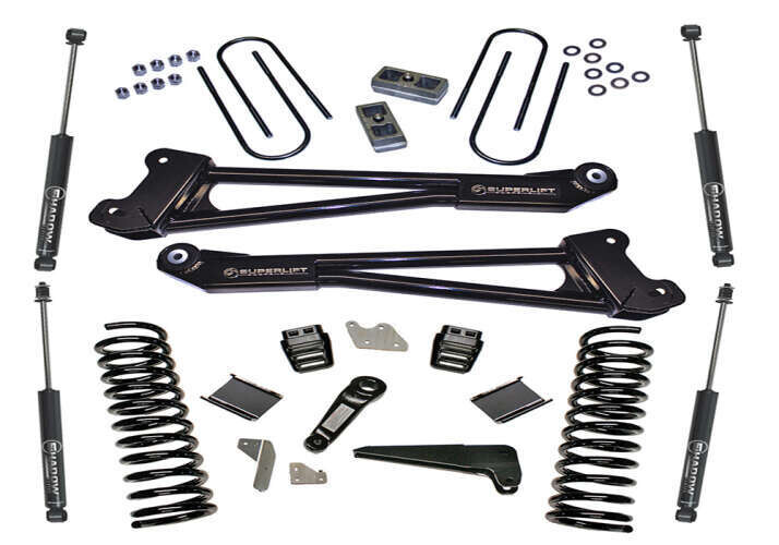 Superlift 4" Lift Kit 13-18 Ram 3500 4WD Diesel Replacement Radius Arms w/ SL Shocks