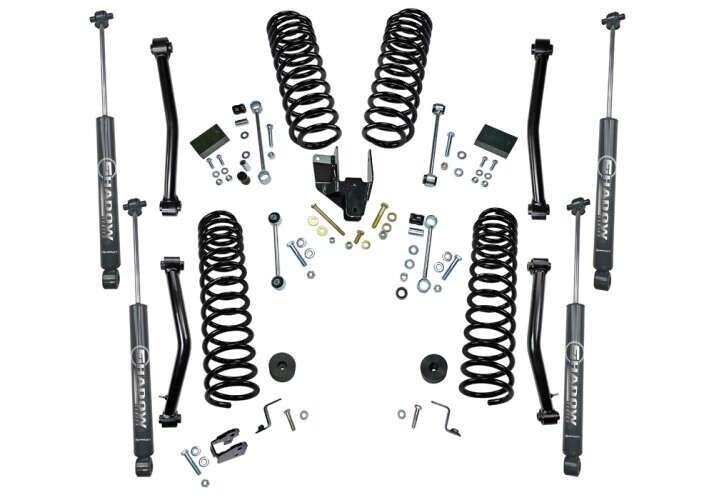 Superlift 4" Dual Rate Coil Lift Kit 18-23 JP JL Wrangler 4 DR W/ Shadow Series Shocks