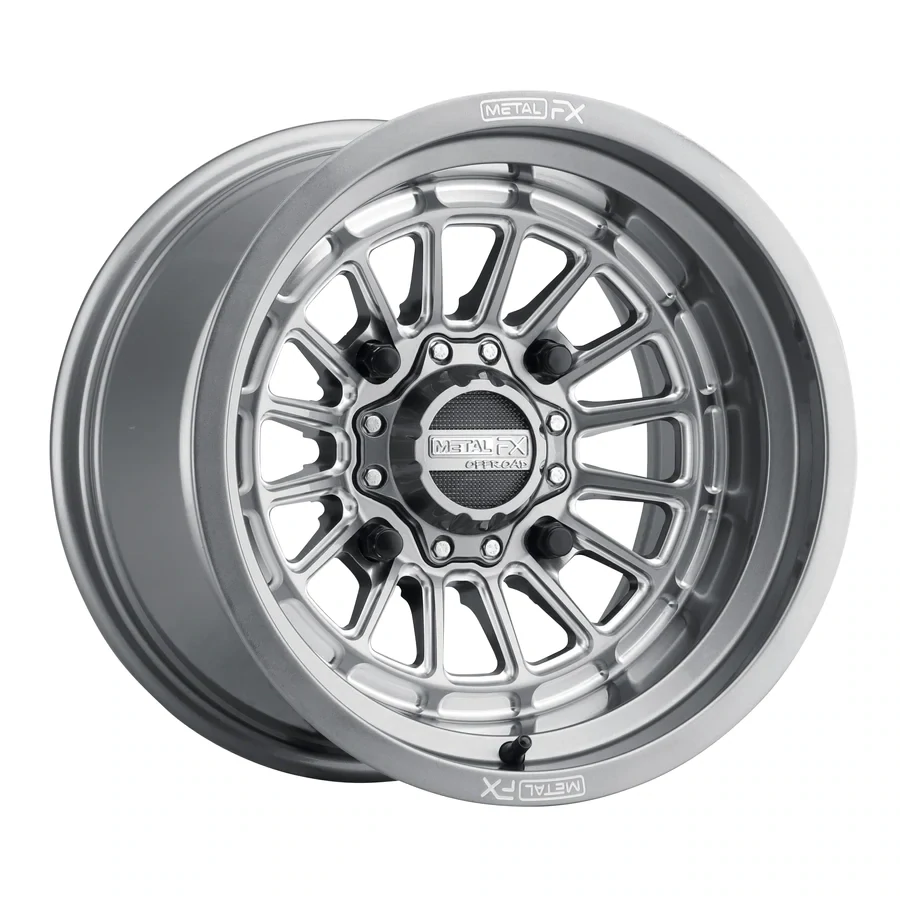 Metal FX Delta Non-Beadlock 15x7 4x136 4x137 +25 Gunmetal Contrast Cut Wheels