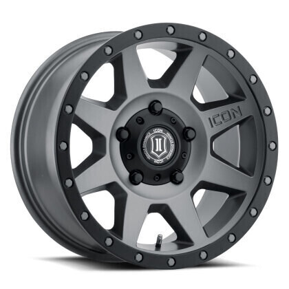4-Icon Rebound 18x9 5x150 25mm/6"BS Titanium Wheels