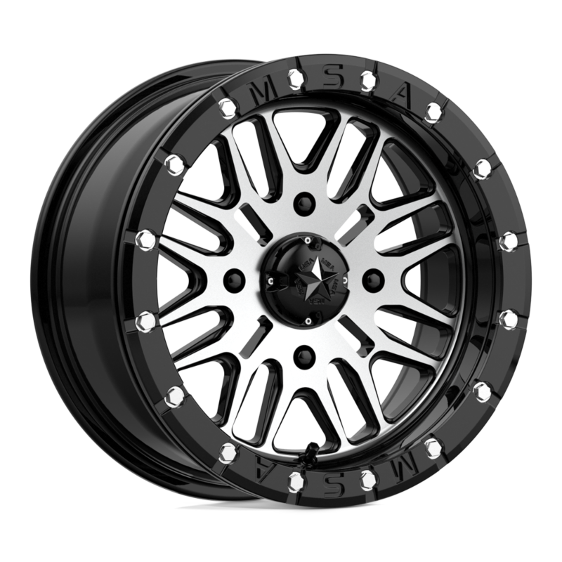 MSA MA37 15X7 4X137 Beadlock Wheel G-BLK MACH 10MM UTV Wheel