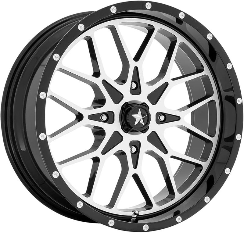 MSA M45 15x7 4x137 GLOSS BLACK 10MM UTV Wheel