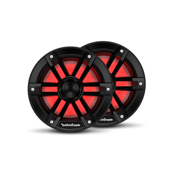 Rockford Fosgate M1 6.5” Color Optix Marine 2-Way Speakers (pr) - Black