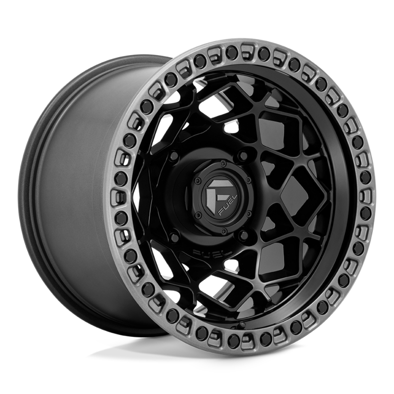 Fuel D783 15x7 4x136 4x137 +10mm Matte Black Gunmetal Ring Wheel