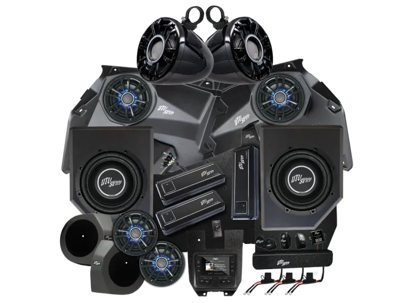 Utv Stereo Signature Series Stage 8 Stereo Kit for Can-Am X3 Utv Stereo Signature Series Stage 8 Stereo Kit for Can-Am X3
