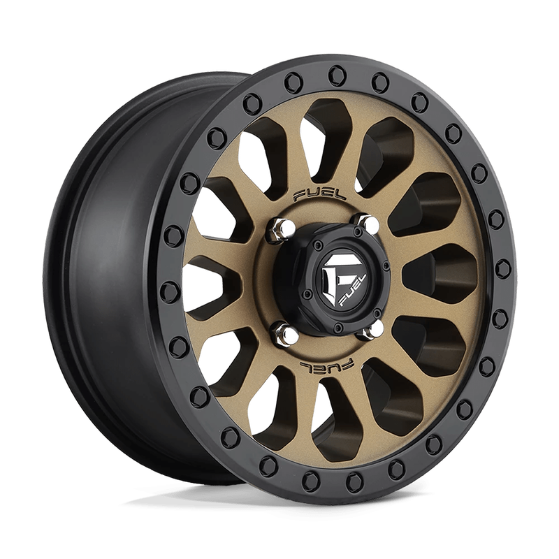 Fuel D600 15x7 4x136 4x137 +38mm Matte Bronze Black Ring Wheel