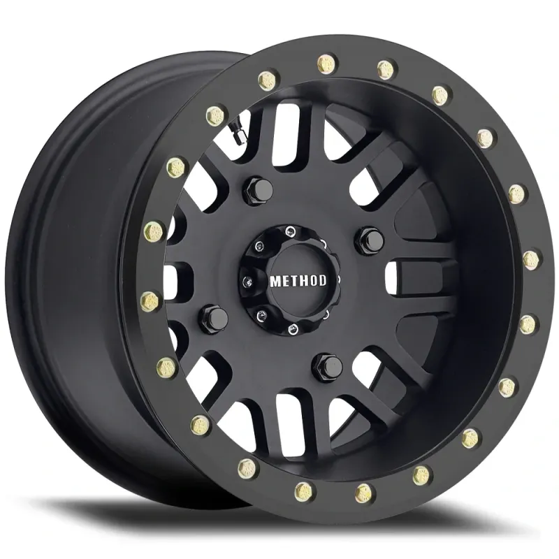 Method Race Bead lock UTV MR406 15x8 4x56 0/4+4 Matte Black Wheels (4PC) for polariz rzr utv sxs