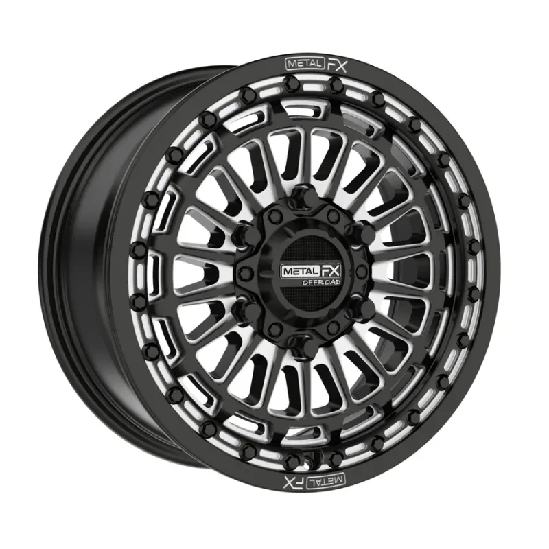 Metal FX BeadLock Outlaw 6R 15x7 6x5.5 38mm Satin Black Contrast Cut Wheel