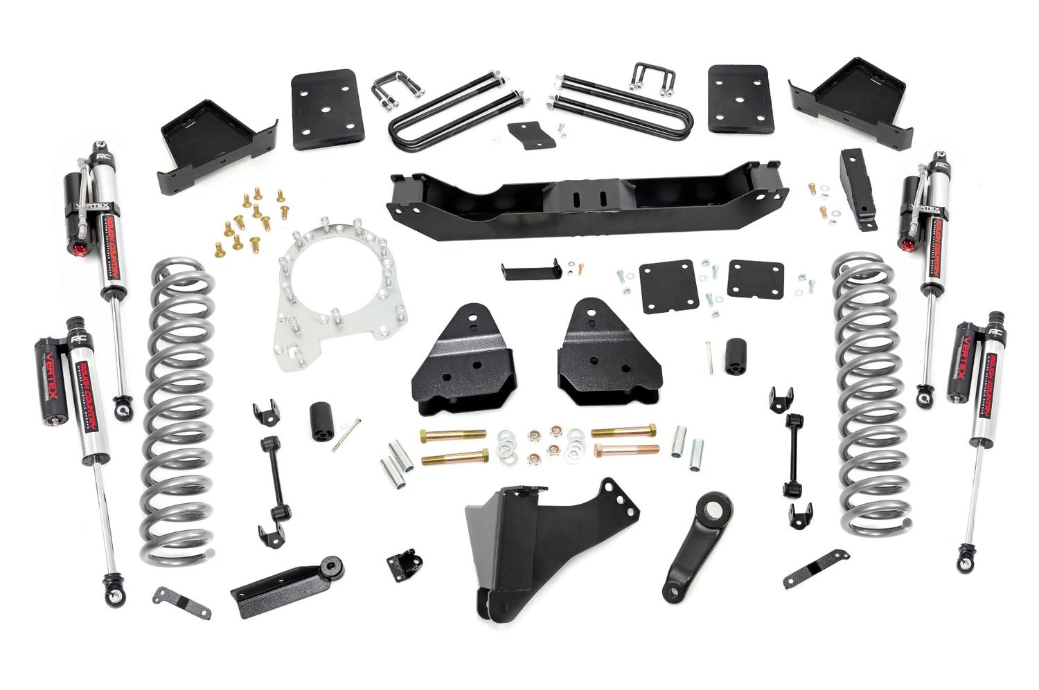 Rough Country 6" Ford Suspension Lift Kit (17-22 F-250/F350 4WD DIESEL) 3.5in Axle Diameter with Vertex Reservoir Upgrade