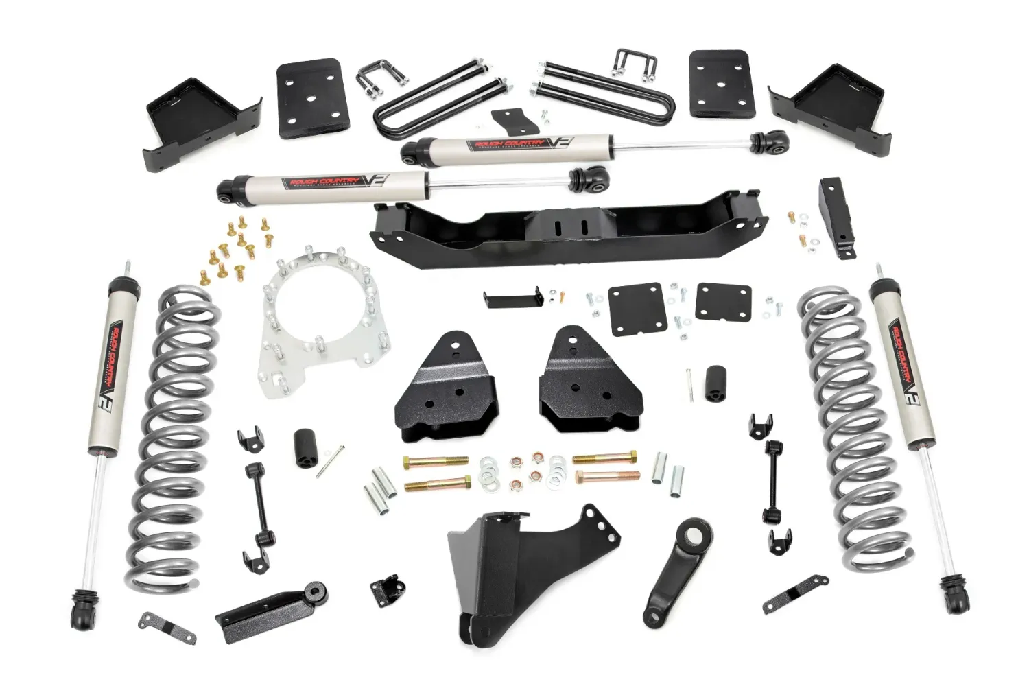 Rough Country 6" Ford Suspension Lift Kit (17-20 F-250/F350 4WD DIESEL) 4in Axle Diameter With V2 Monotube