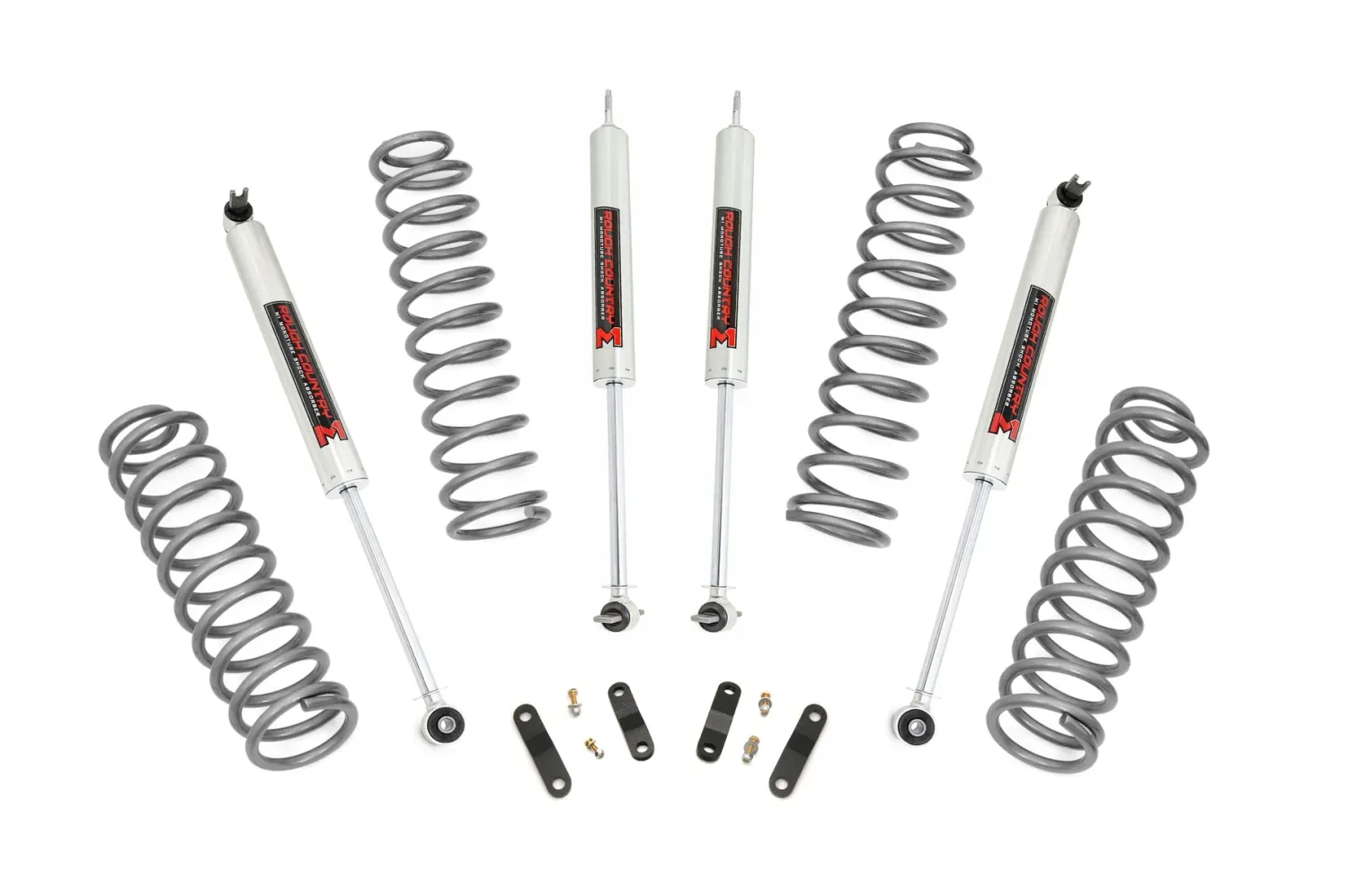 Rough Country 2.5 Inch Suspension Lift Kit For 07-18 Wrangler JK 4WD (M1 MONOTUBE)