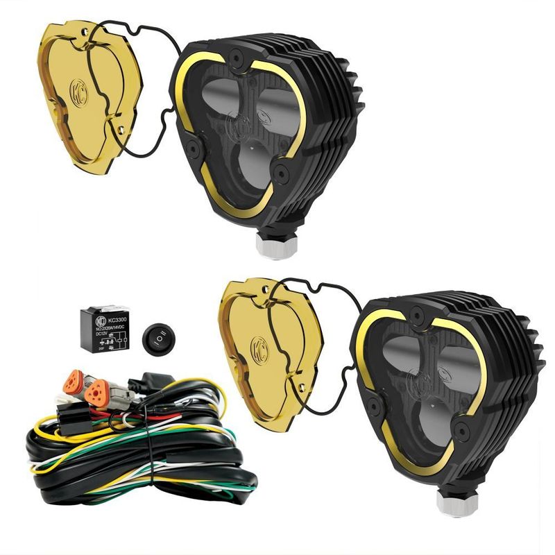 KC FLEX ERA 3 Dual Mode SAE Fog LED Light Pods - 2-Light Master Kit