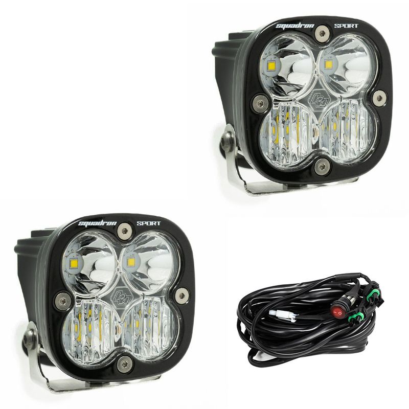 Baja Designs Clear Lens Driving/Combo Squadron Sport LED Light Pods Pair