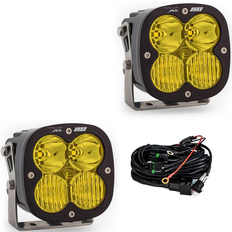 Baja Designs Amber Lens Driving Combo Pattern XL80 Series LED Light Pods Pair