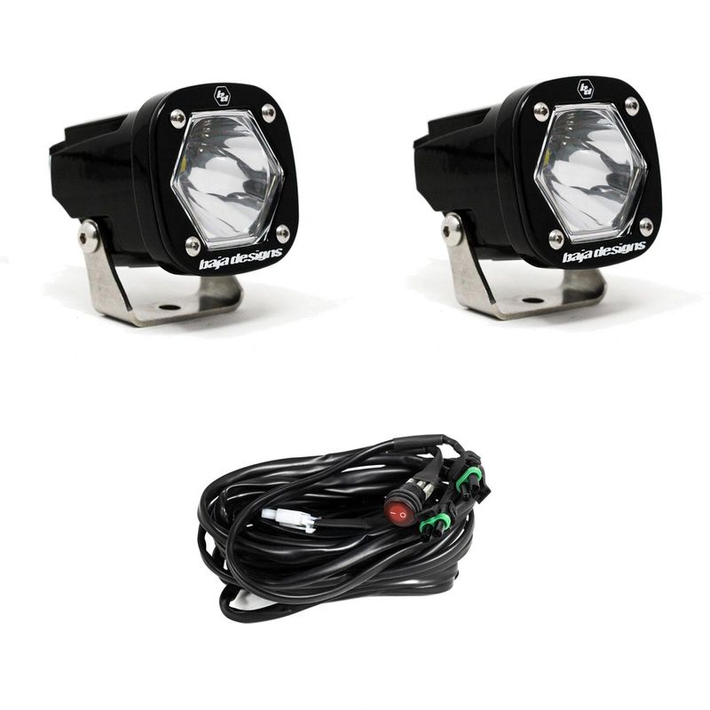 Baja Designs S1 Spot LED Light with Mounting Bracket Pair