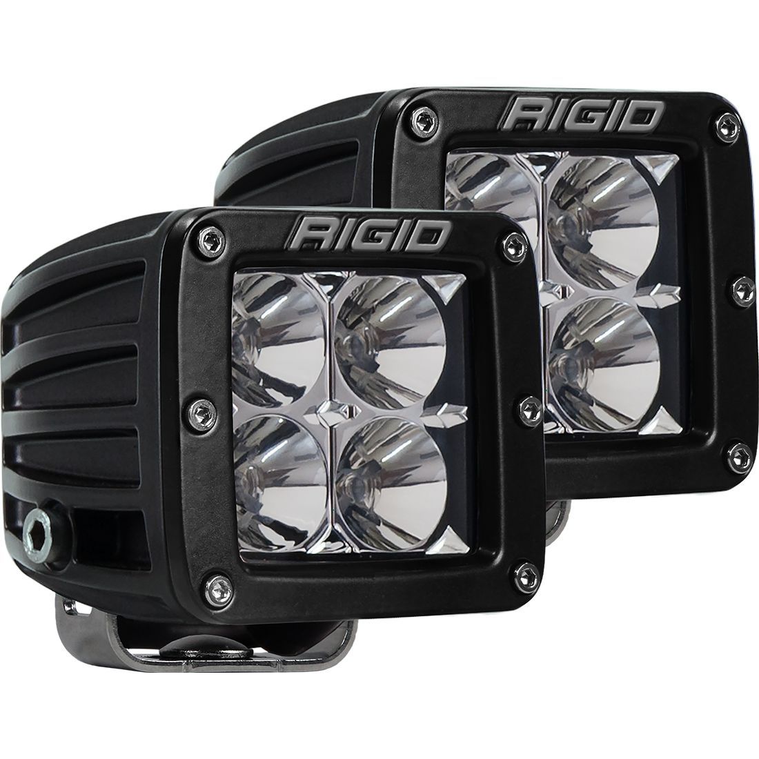 RIGID Industries Flood Surface Mount Black Pair D-Series Pro