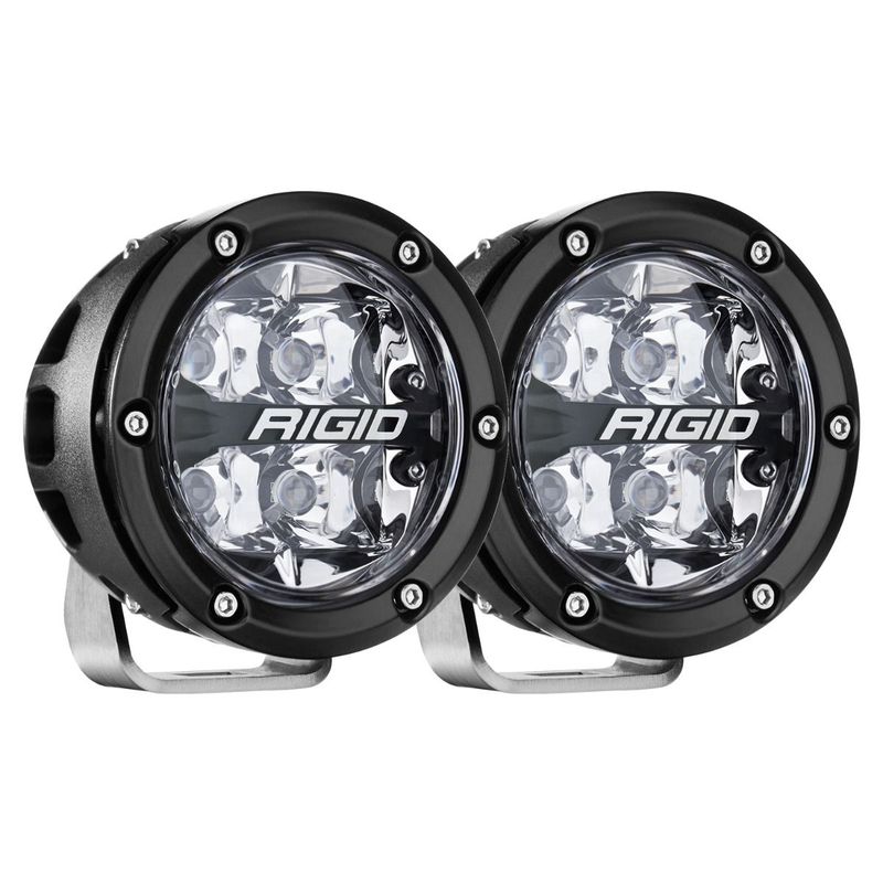 RIGID Industries 360-SERIES 4" OFF-ROAD LAMP, SPOT BEAM, RGBW BACKLIGHT (Pair)