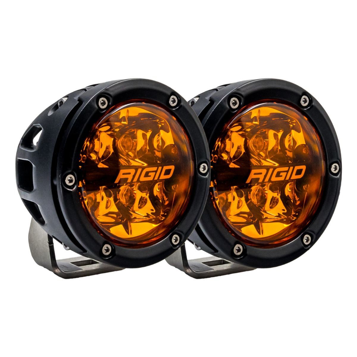 Rigid Industries 360-Series 4 Inch Spot with Amber PRO Lens (Pair)