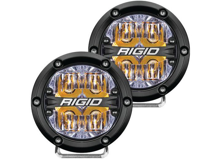 RIGID Industries 360-Series 4 Inch Led Off-Road Drive Beam Amber Backlight Pair