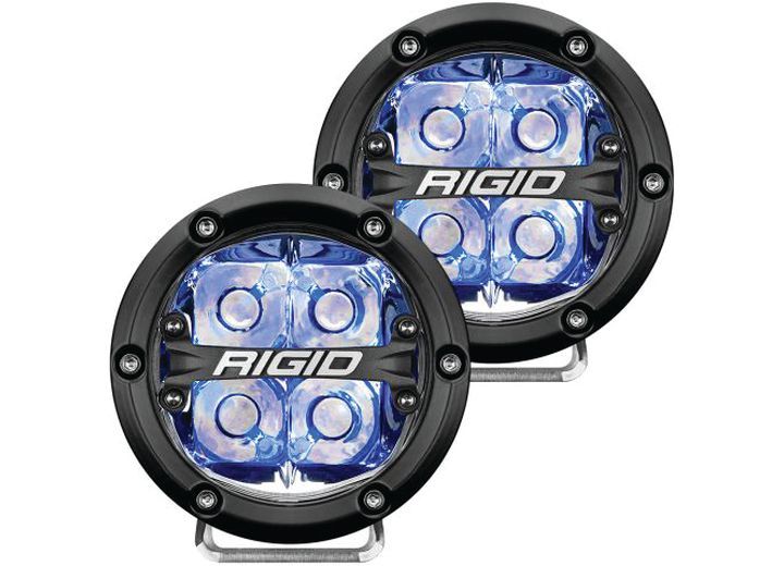 RIGID Industries 360-Series 4 Inch Led Off-Road Spot Beam Blue Backlight Pair