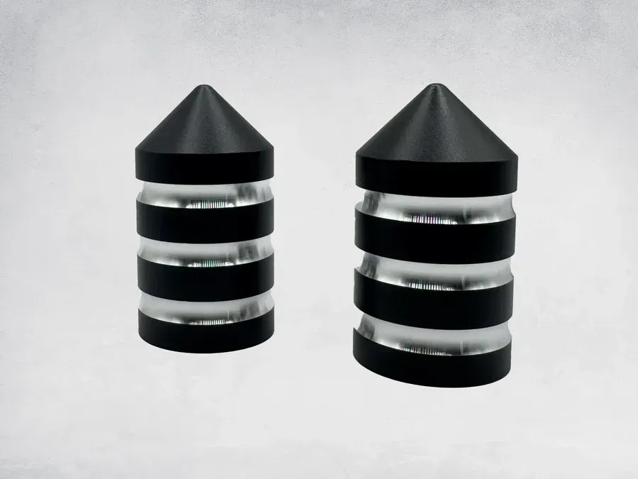 Marshin Whips Billet Machined Black Magnetic Caps (Set of 2)