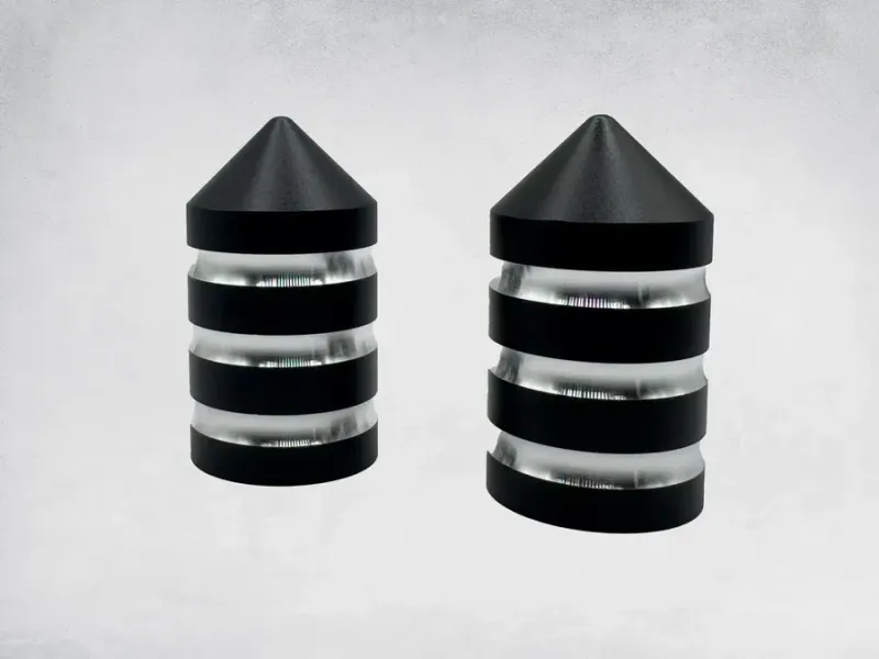 Marshin Whips Billet Machined Black Magnetic Caps (Set of 2)