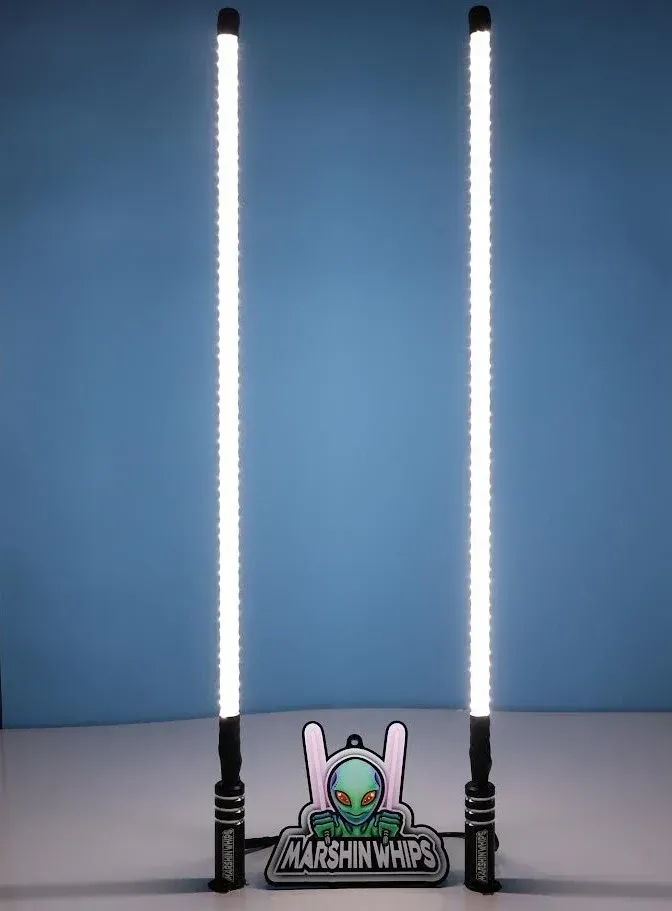 Marshin Black Out - 4FT/White Set of Whips