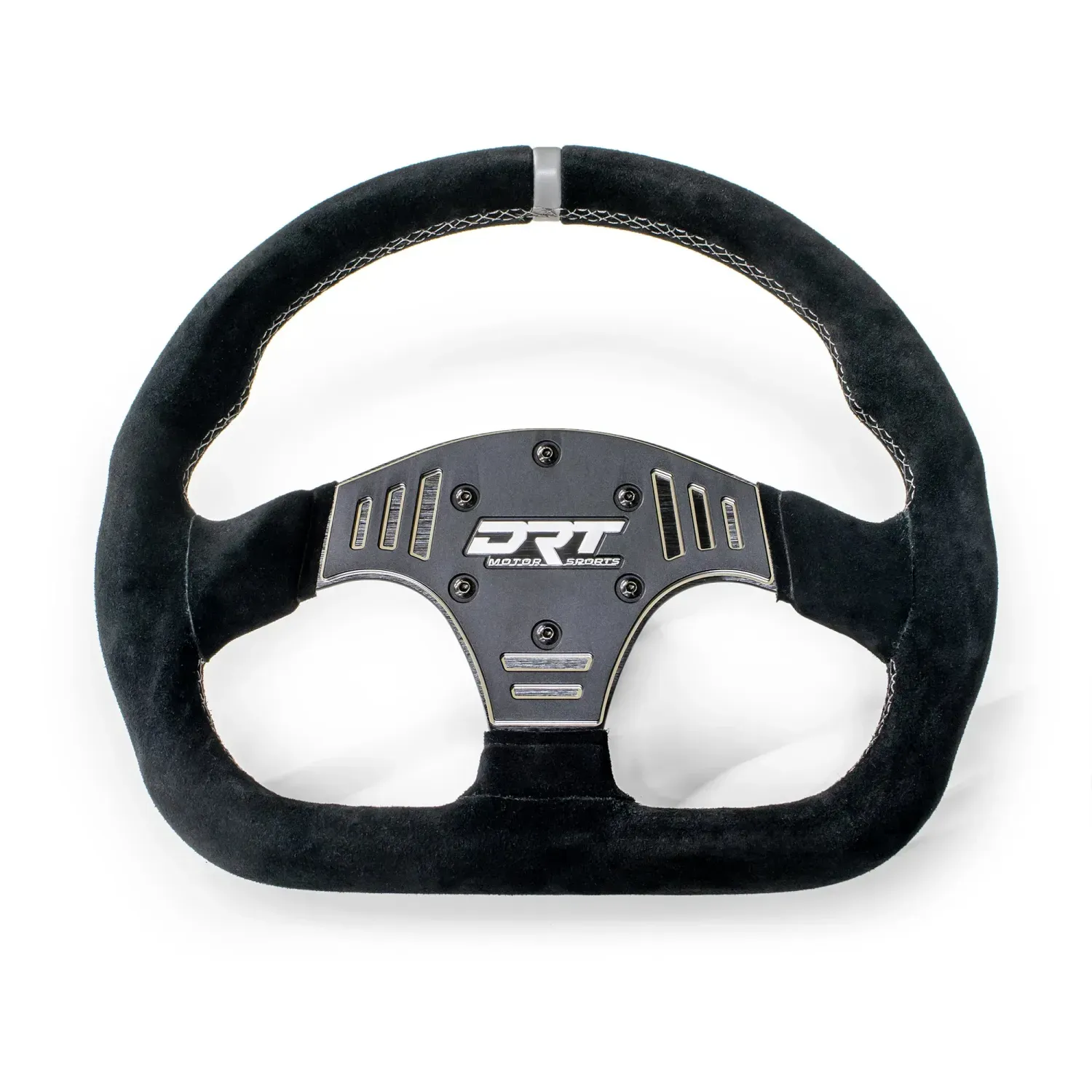 DRT Motorsports 330mm D-Shape Black Suede Steering Wheel DRT Motorsports 330mm D-Shape Black Suede Steering Wheel