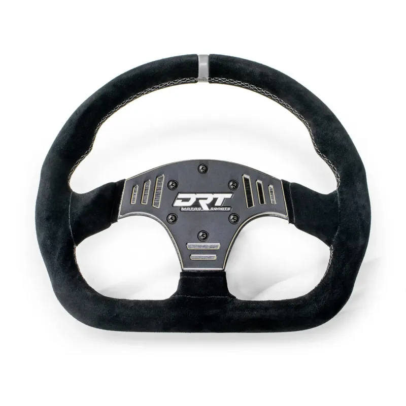 DRT Motorsports 330mm D-Shape Black Suede Steering Wheel DRT Motorsports 330mm D-Shape Black Suede Steering Wheel