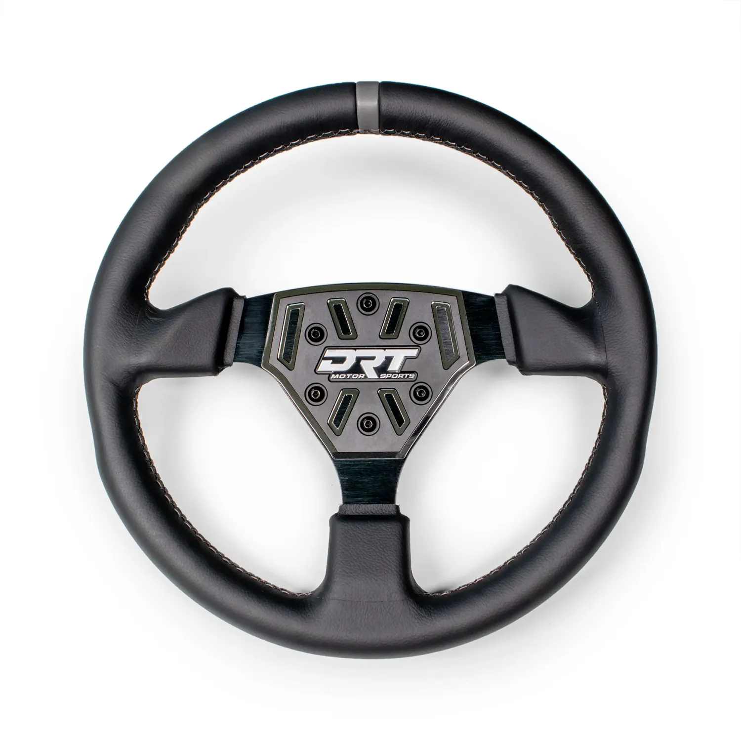DRT Motorsports 330mm Round-Shape Black Leather Steering Wheel DRT Motorsports 330mm Round-Shape Black Leather Steering Wheel
