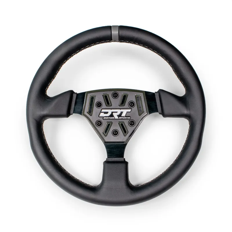 DRT Motorsports 330mm Round-Shape Black Leather Steering Wheel DRT Motorsports 330mm Round-Shape Black Leather Steering Wheel
