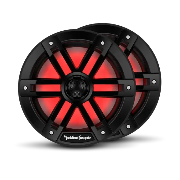 Rockford Fosgate M1 8” Color Optix Marine 2-Way Speakers (pair) Black
