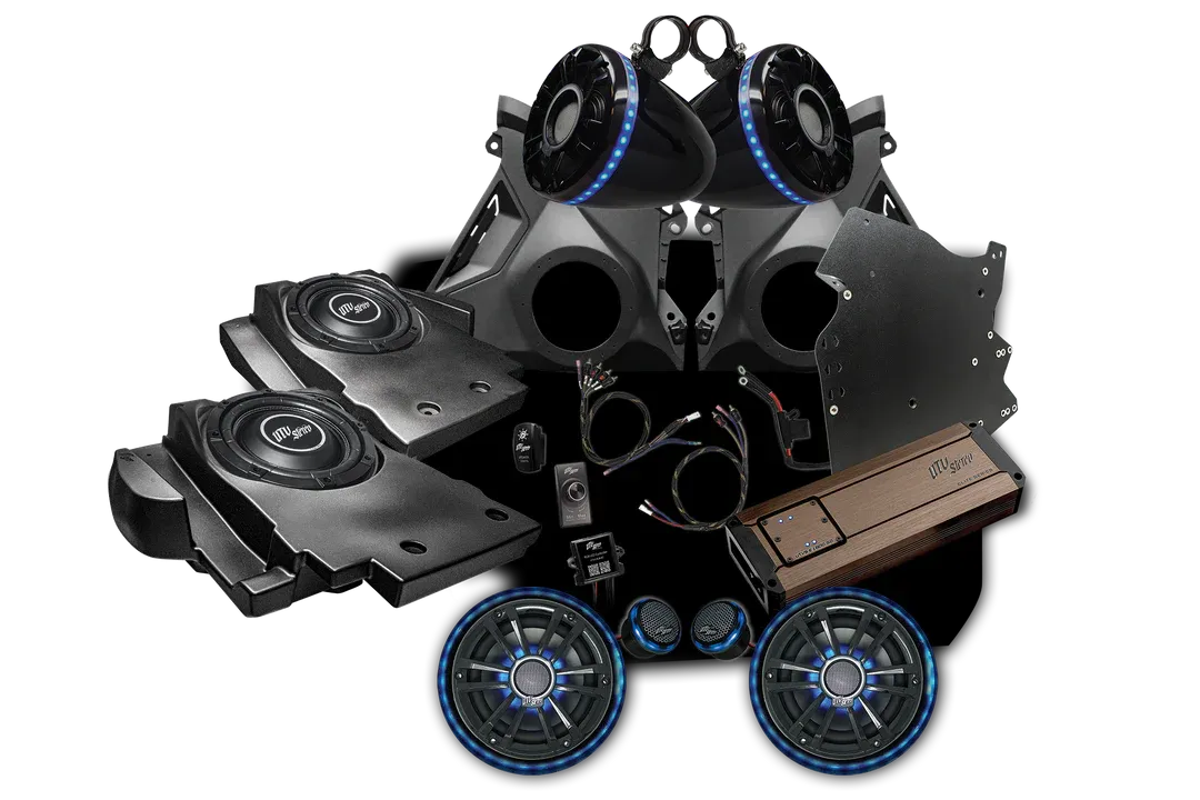 Utv Stereo Elite Series Stage 6 Stereo Kit for Can-Am Maverick R Utv Stereo Elite Series Stage 6 Stereo Kit for Can-Am Maverick R