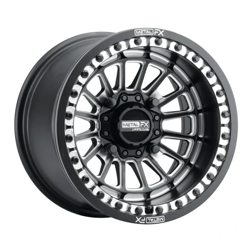 Metal FX Delta Beadlock 15x7 4x136 4x137 +25 Satin Black Contrast Cut (4PC) Wheels Metal FX Delta Beadlock 15x7 4x136 4x137 +25 Satin Black Contrast Cut (4PC) Wheels