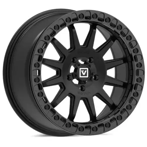 1 Valor Offroad V09 15x7 4x156 +40mm Beadlock Satin Black Wheels