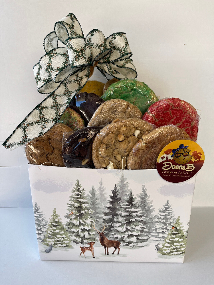 Winter Snow Scene Holiday Cookie Box