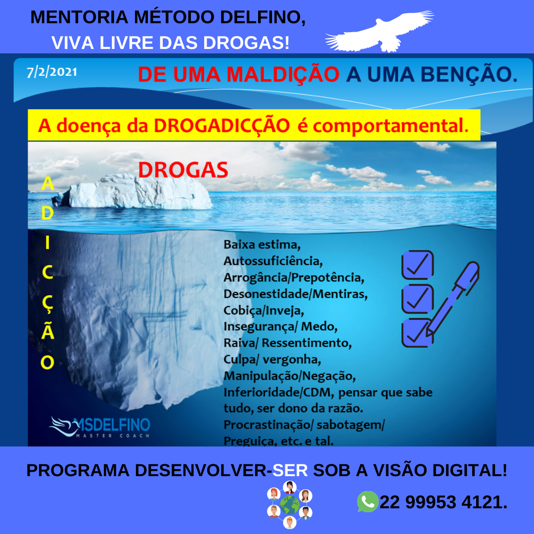 MENTORIA DEPENDÊNCIA QUÍMICA + ANÁLISE MAPEAMENTO DO PERFIL COMPORTAMENTAL DISC - CASHBACK.