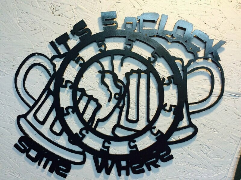 5 oclock somewhere metal art 19x17
