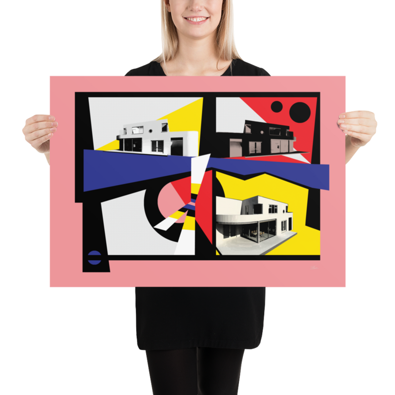 Miami villa. poster 50x70 cm