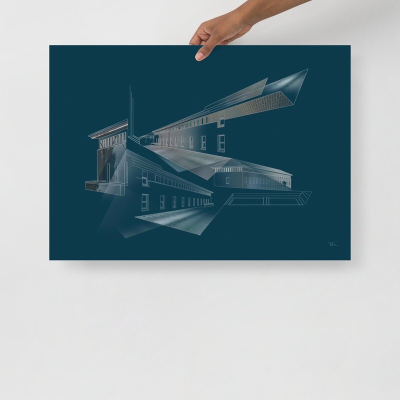 Plakaten &quot;PG&quot; 50x70 cm. Dette værk trykkes kun i 20 eksemplarer.