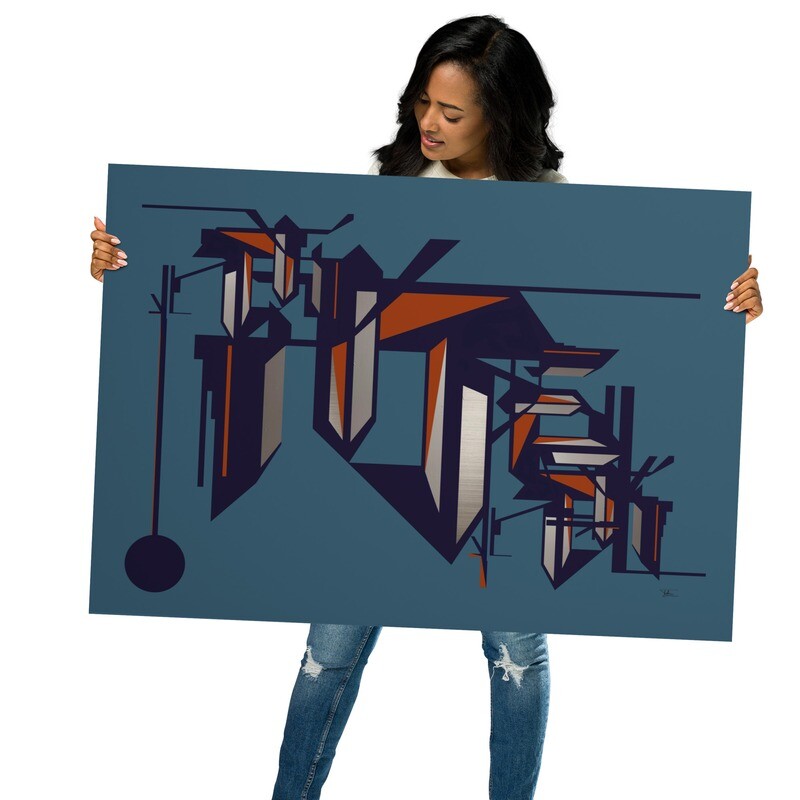 Omvendt kompostion i vækst, poster 50x70 cm / 70x100 cm
