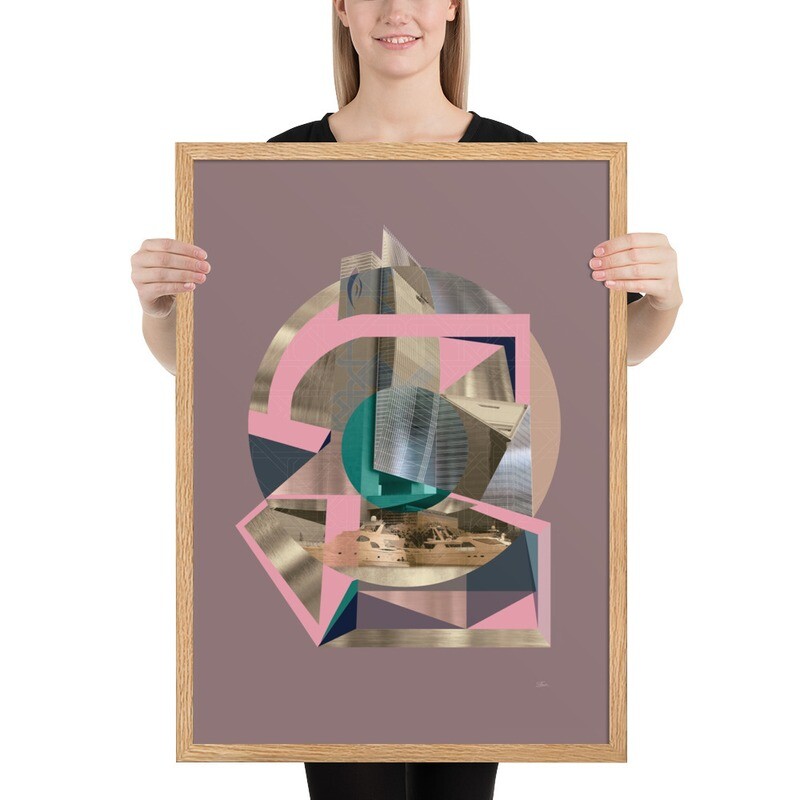 NBD- National Bank of Dubai, framed matte paper poster