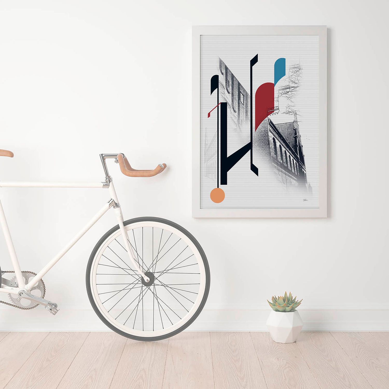 &quot;Musik på Mygningen&quot; indrammet mat plakat 50x70 cm. Dette værk trykkes kun i 20 indrammede eksemplarer.
